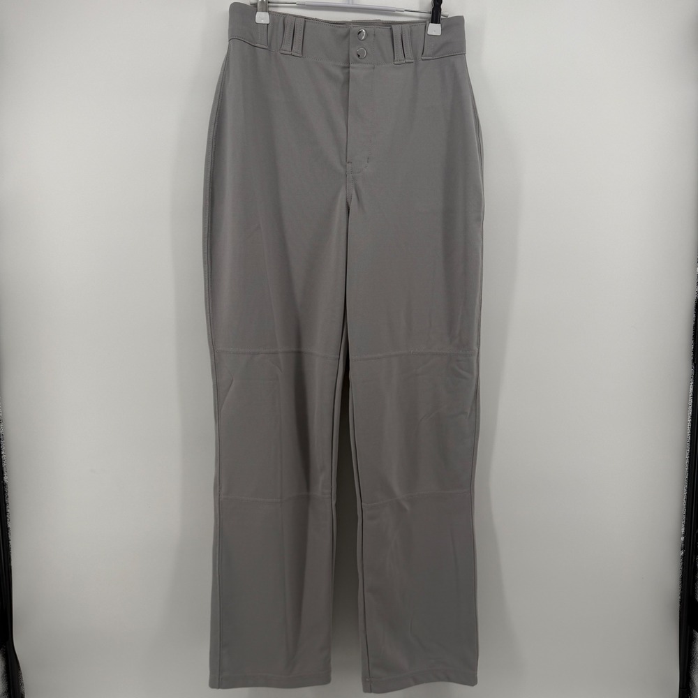 Champro Men's Gray Baseball Pants Double Knee Open Bottom Adult M